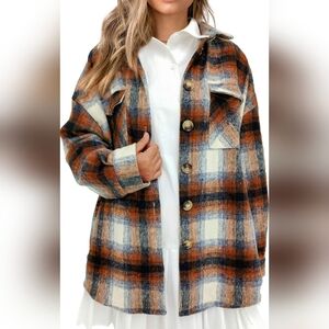 Plaid Button-Up Shacket